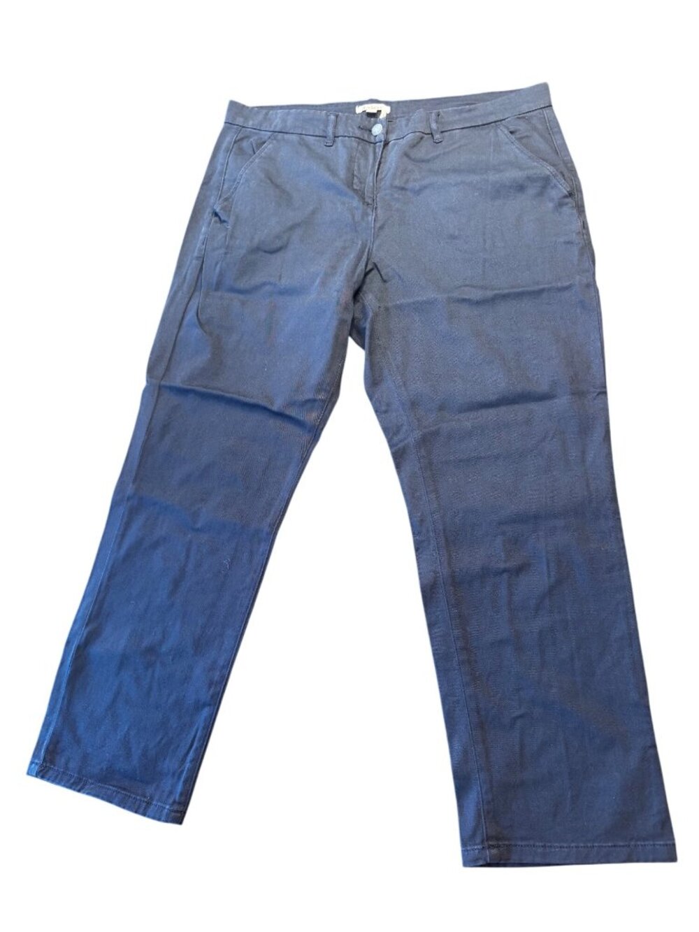 Barbour Chino Trousers women’s Size 12 Navy Cotton-Blend Straight Fit